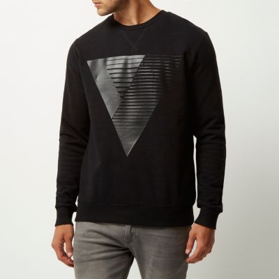 Black triangle print jumper